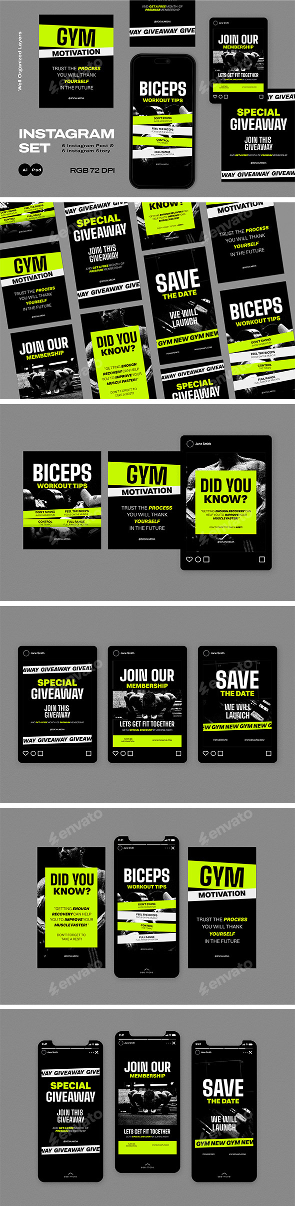 Gym Instagram Template
