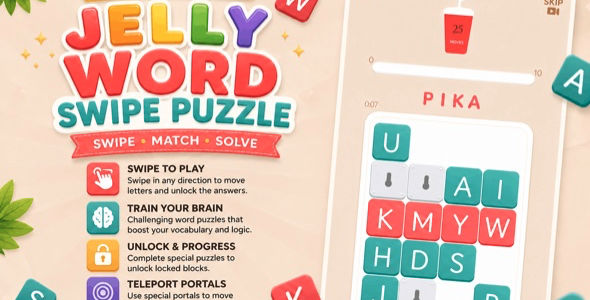 Jelly Word | HTML5 Game | Construct 3