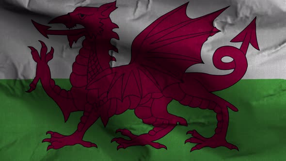 Wales Flag Textured Waving Background 4K, Motion Graphics | VideoHive