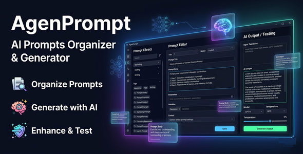 AgenPrompt | AI Prompts Organizer and Generator Windows App