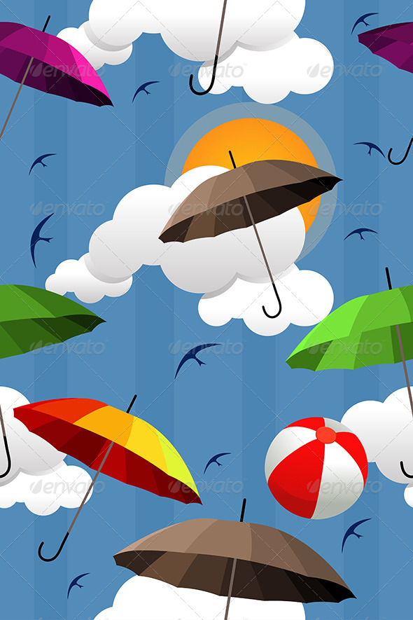 Wallpaper of Colorful Umbrellas - Backgrounds Decorative