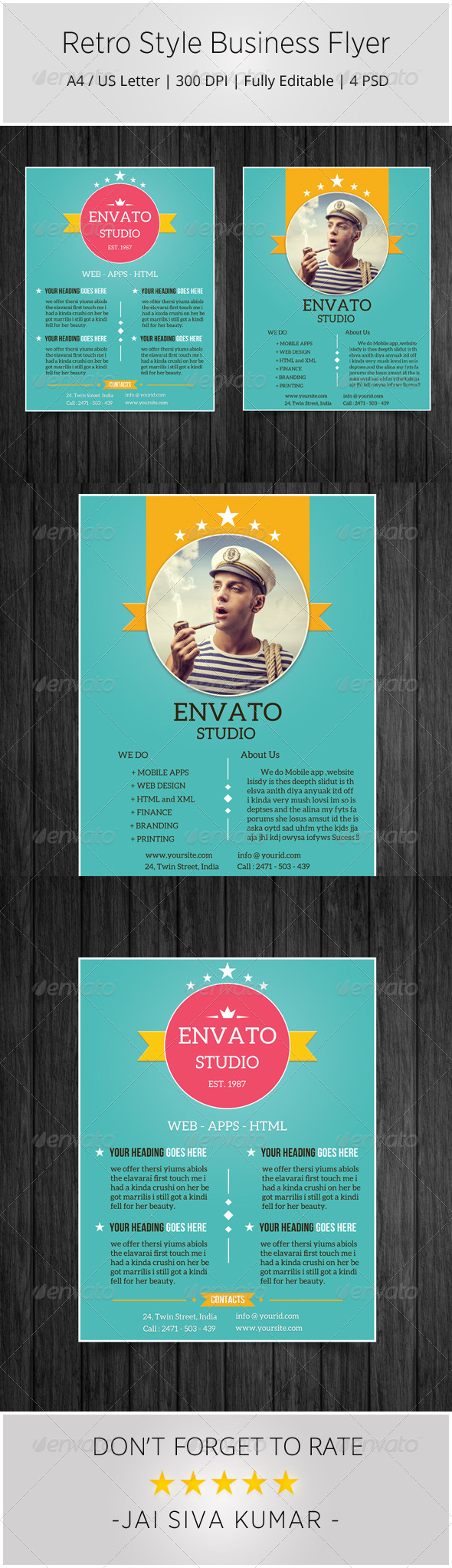 Retro Style Business Flyer - Corporate Flyers