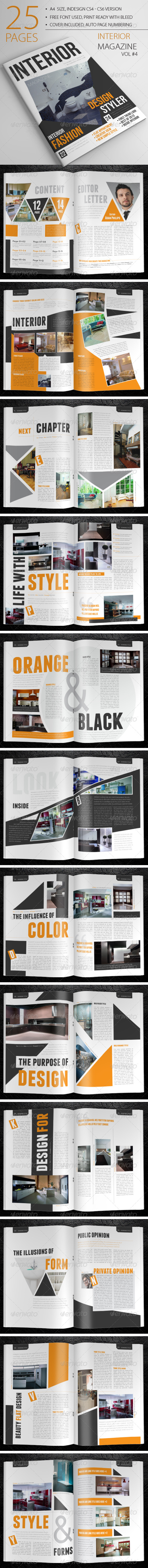 25 Pages Interior Magazine Vol4 - Magazines Print Templates