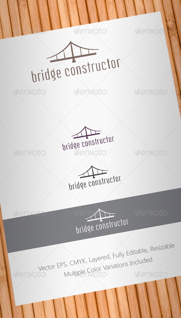 Bridge Constructor Logo Template - Buildings Logo Templates