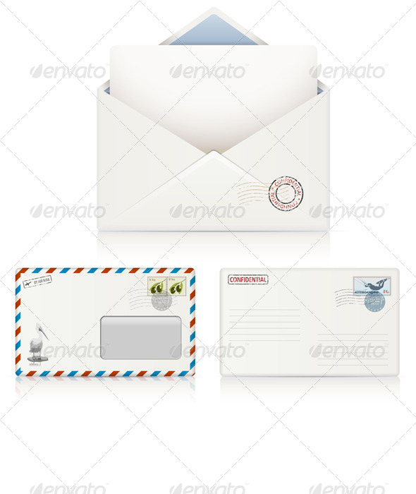 Postal Envelopes - Business Conceptual