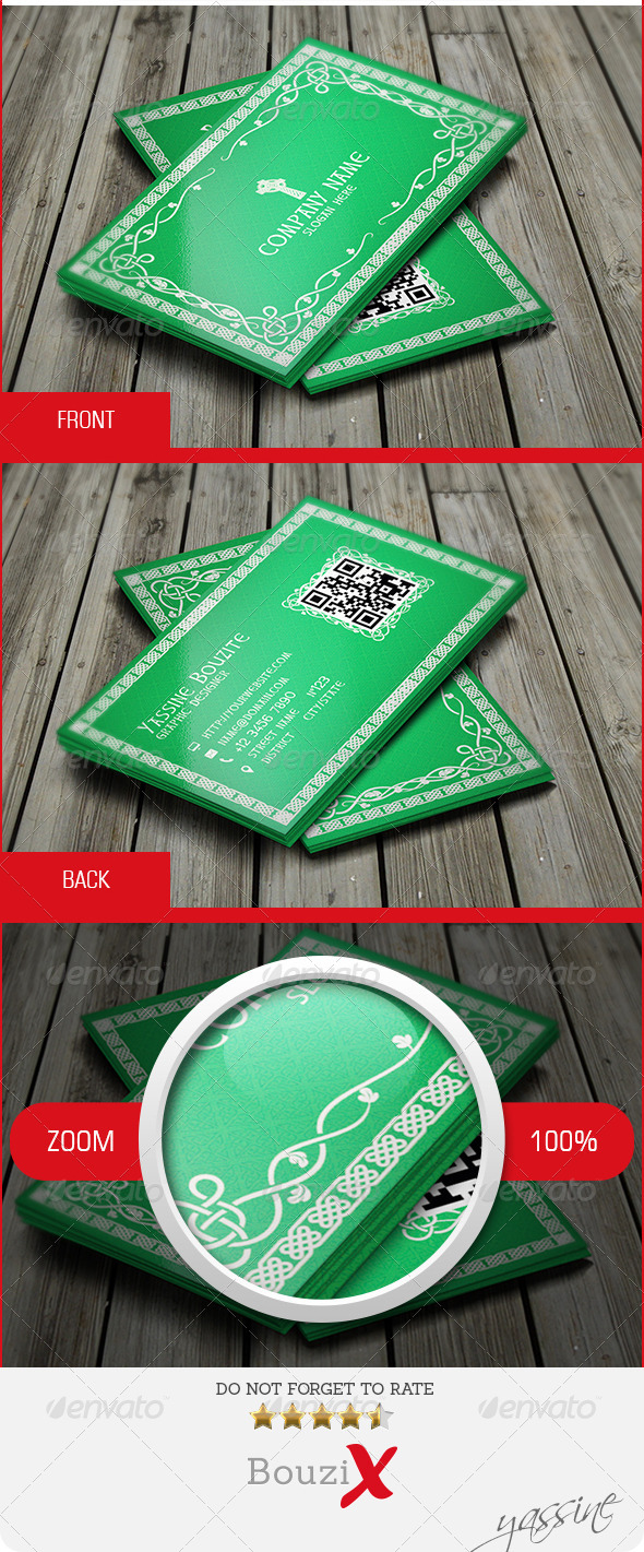 Celtic Business Card - Business Cards Print Templates