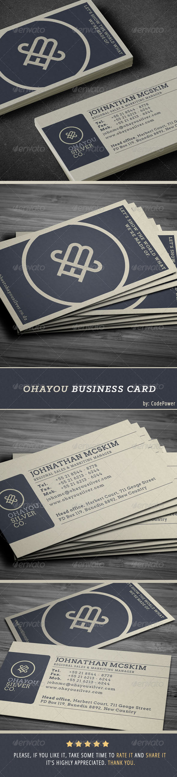 Ohayou Business Card - Corporate Business Cards