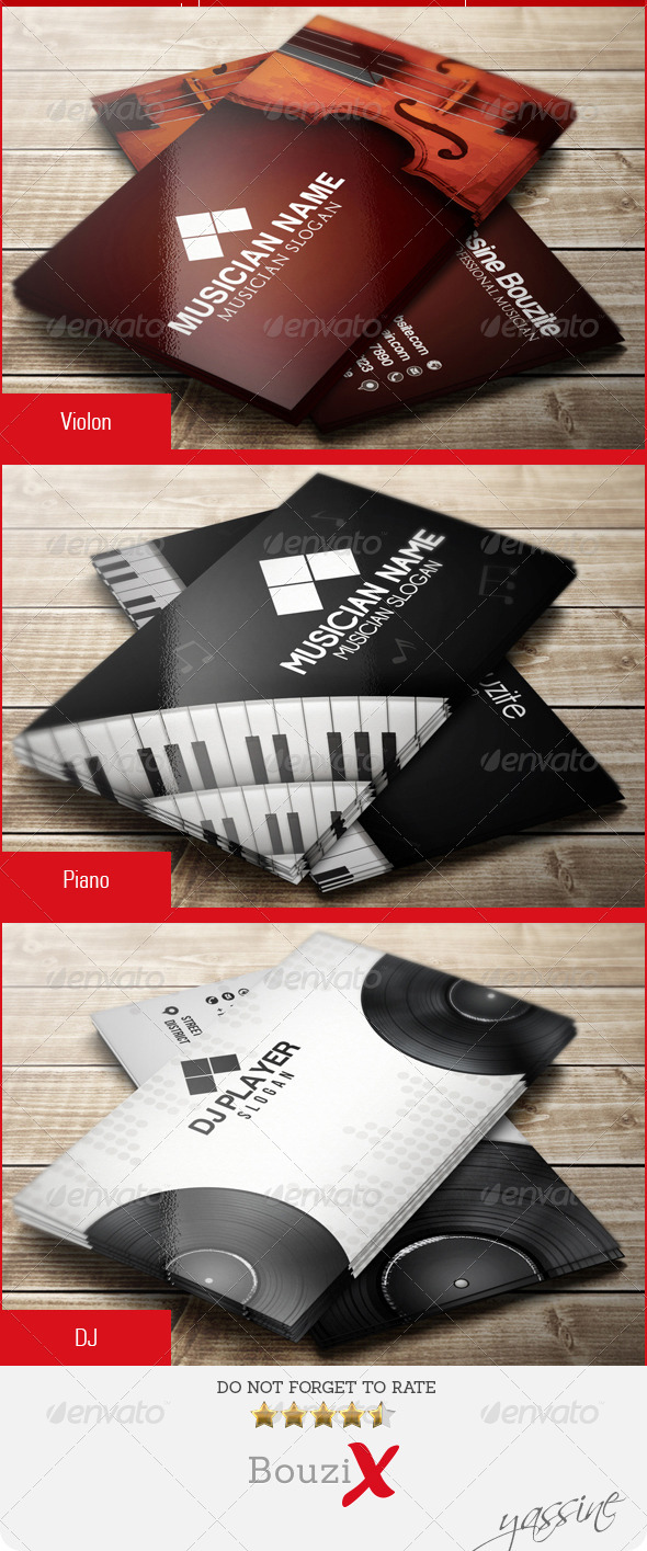 The Musical Bundle - Industry Specific Business Cards