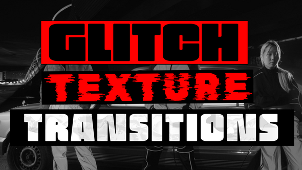 9 Gritty Glitch Texture Transitions, After Effects Project Files ...
