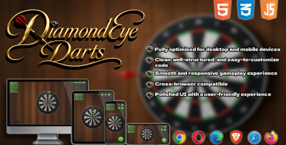 DiamondEye Darts 3D - HTML5 Game