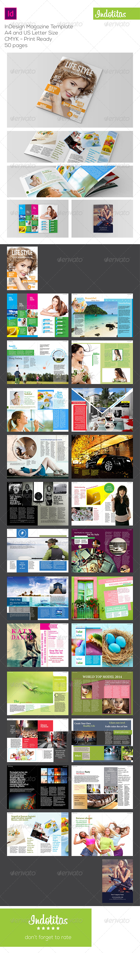 InDesign Magazine Template - Magazines Print Templates