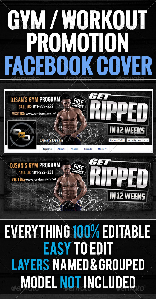 Gym and Workout Timeline Cover - Facebook Timeline Covers Social Media
