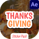 Thanksgiving Stickers Titles - VideoHive Item for Sale