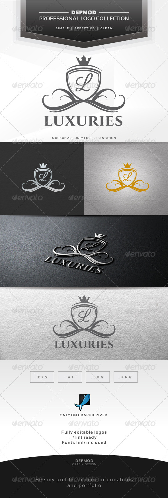 Luxuries V.02 Logo - Crests Logo Templates