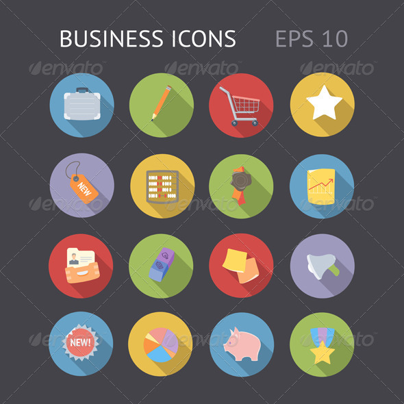 Flat Icons for Business - Business Icons