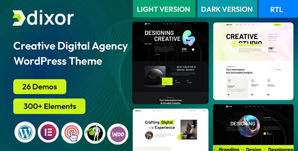 Dixor - Creative Digital Agency WordPress Theme