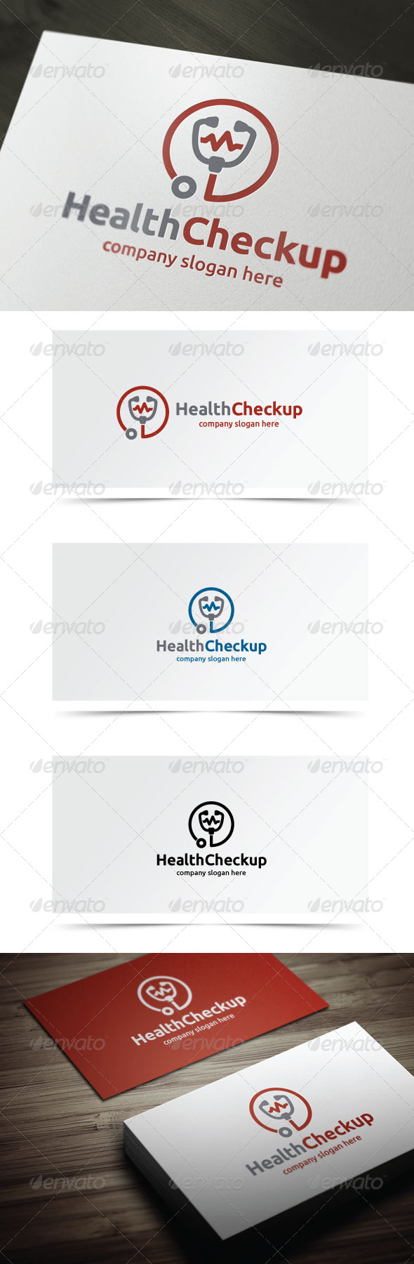 Health Checkup - Objects Logo Templates