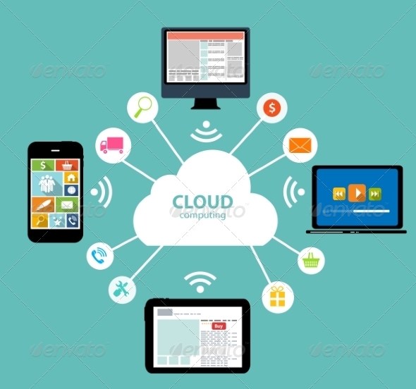 Cloud Computing Concept on Different Devices - Web Technology