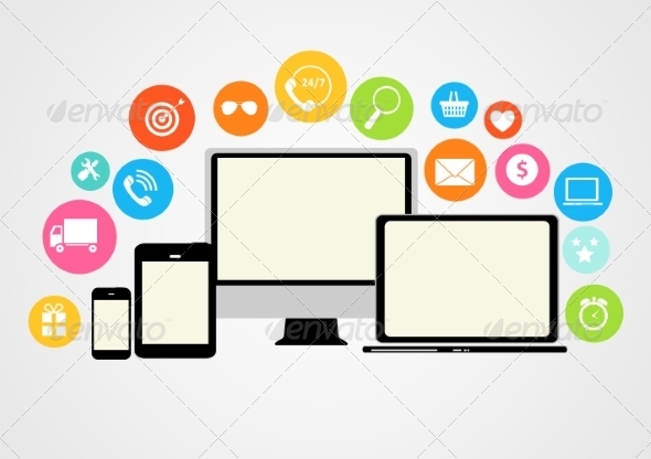 Cloud Computing Concept on Different Devices - Web Technology