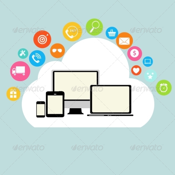 Cloud Computing Concept on Different Devices - Web Technology