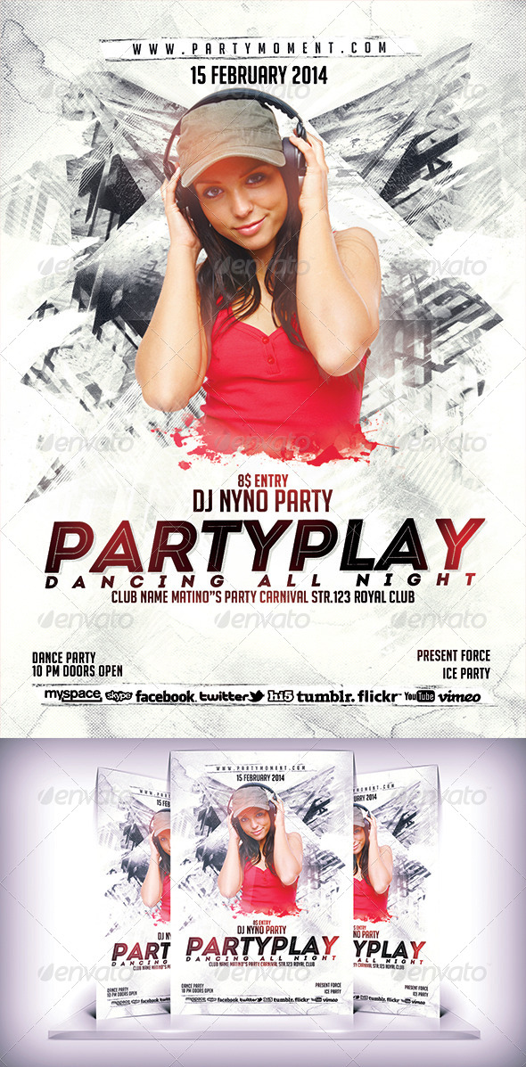 PartyPlay Flyer - Flyers Print Templates