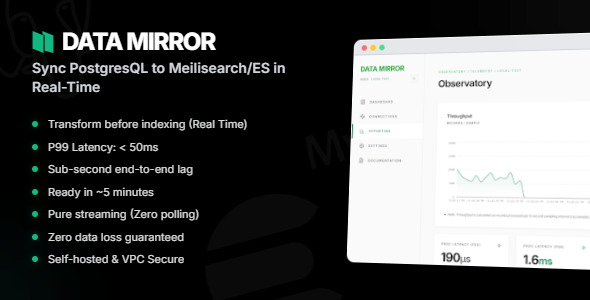 Data Mirror | Real-Time Sync and CDC Python Script App