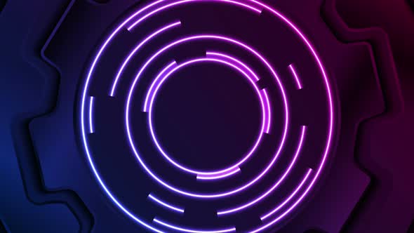 Glowing Neon Technology Gear