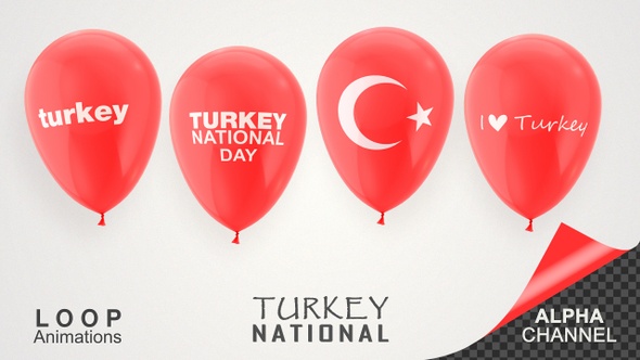 Turkey National Day Celebration Balloons alt