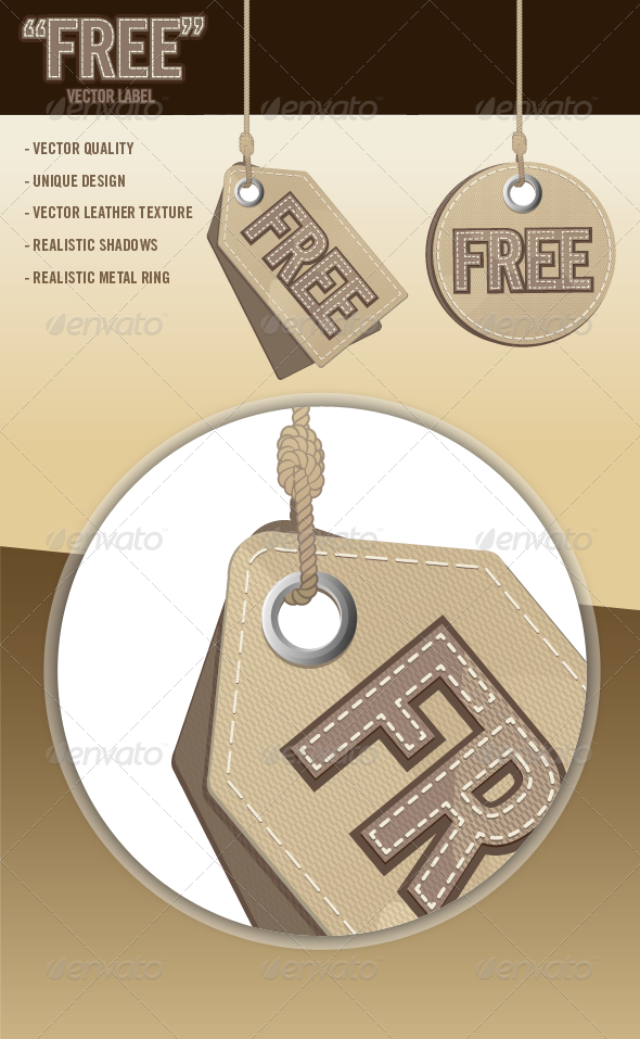 "Free" Vector Labels - Commercial / Shopping Conceptual