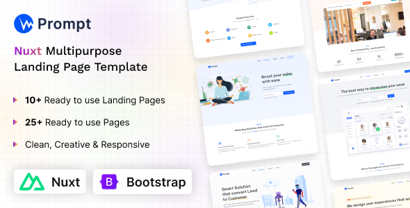 Prompt - Modern & Multipurpose Nuxt 4 Template