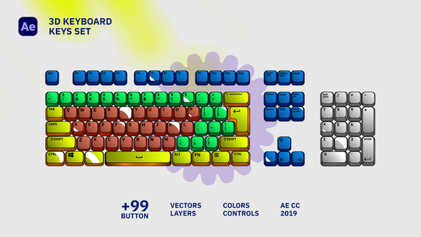 3D Keyboard Buttons Kit - Animated Shortcuts & Shortcuts Infographic ...