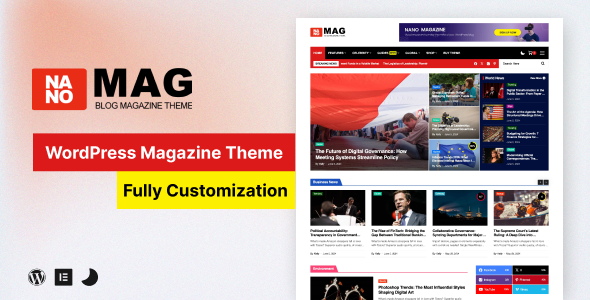 NanoMag - Responsive WordPress Magazine Theme