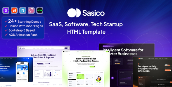Sasico | SaaS & AI Startup HTML Template