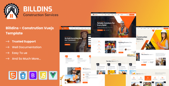 Billdins - Vuejs Construction & Business Template