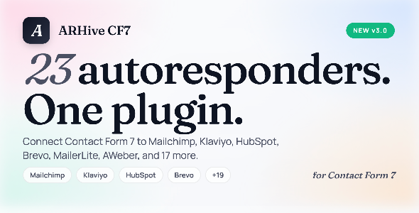 AR hive CF7 Autoresponder Integration WordPress Plugin