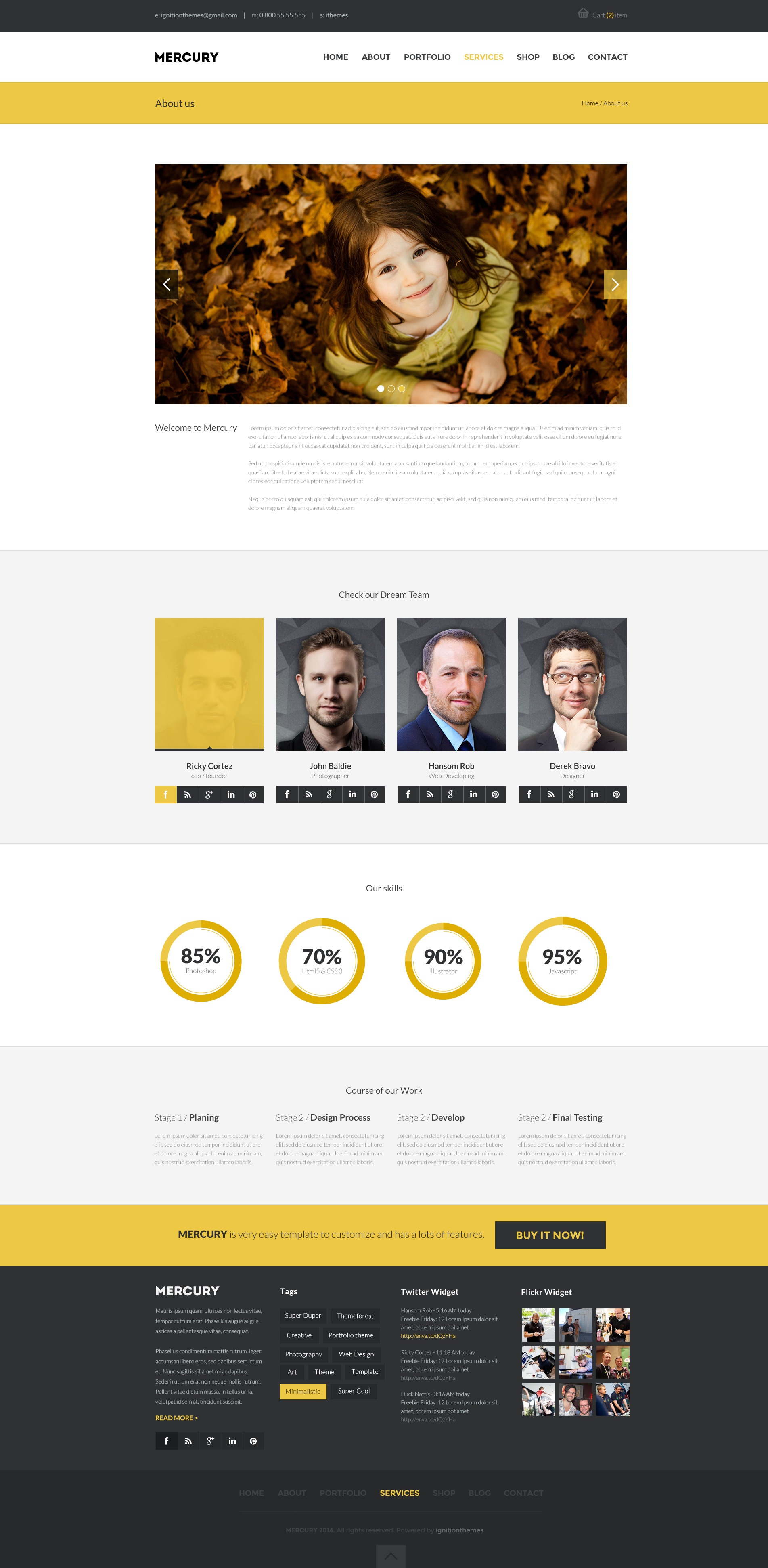 single sidebar with column tumblr themes Multipurpose PSD Template by  IgnitionThemes MERCURY