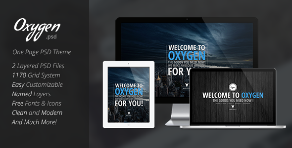 Oxygen One Page - ThemeForest 6834195