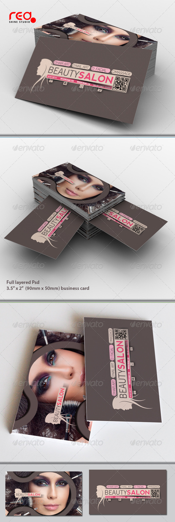 Beauty Salon Business Card Template - Industry Specific Business Cards