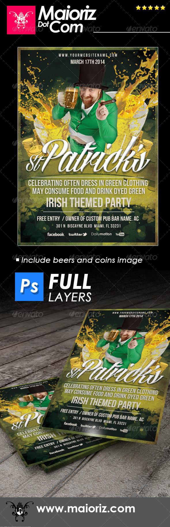 St Patricks Day Flyer - Holidays Events
