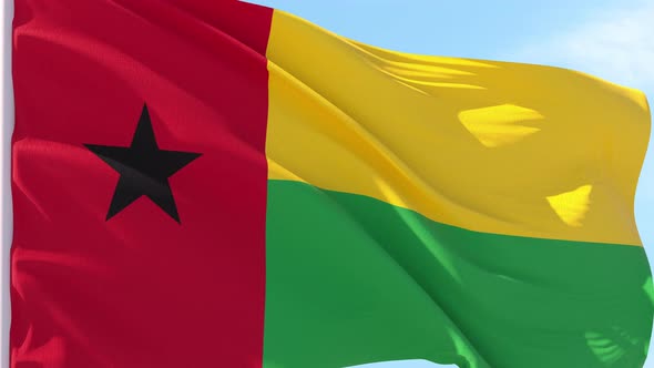 Guinea Bissau Flag Looping Background