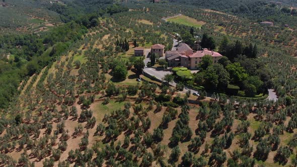 Aerial Tuscany Landscape