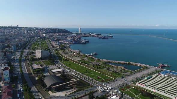 City Sea And Marine Aerial View
