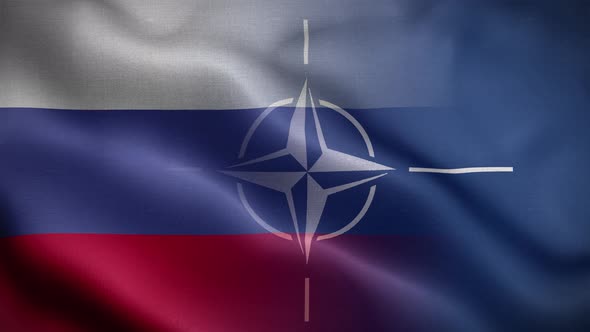 Nato Russia Flag Loop Background 4K