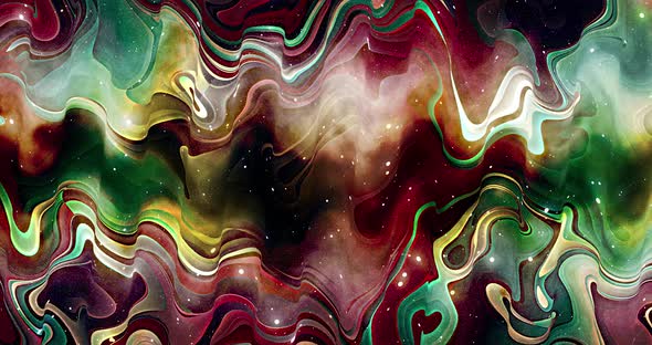 Abstract multicolor twisted wave animation.Abstract liquid background motion graphic.