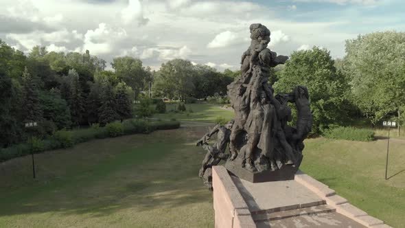 Babi Yar. Aerial - The Place of Mass Murder of Jews During the Second World War. Holocaust. Kyiv alt