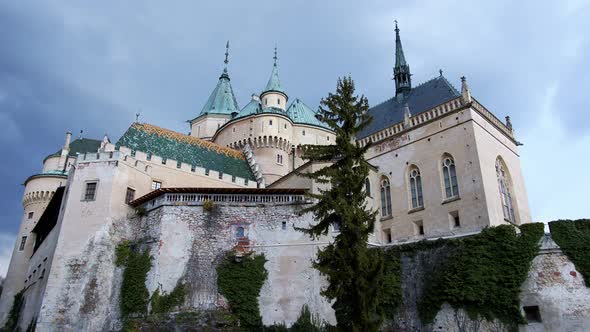 A view of the medieval Bojnice castle in Slovakia