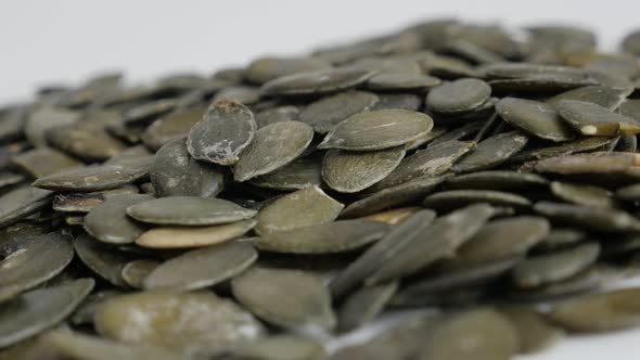 Shelled pepita close-up 4K slow pan footage alt