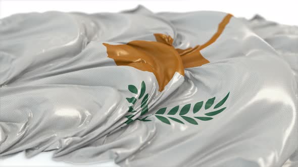Cyprus Flag On A White Chalkboard  alt