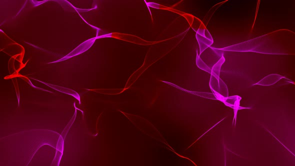 Red Pink Color Gradient Background Fluid Particle Line Wave Animation alt