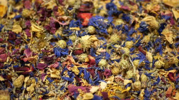 Herbal Tea Dried Blend Mixture of Rose, Cornflower, Hibiscus, Thyme Leaf Petals and Mother-of-tea